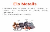 Els Metalls - tecnologiasegon2016.files.wordpress.com · METALLS FERROSOS Són els que tenen ferro com a component – Ferro pur. És el metall més important per a l'activitat humana.