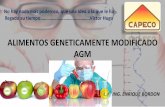 ALIMENTOS GENETICAMENTE MODIFICADO AGMcapeco.org.py/wp-content/uploads/2017/10/4-ALIMENTOS-GENETICAMENTE... · •En Paraguay el público se observa indiferente y confundido. Son