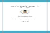 UNIVERSIDAD AGRARIA DEL ECUADOR · Web viewUNIVERSIDAD AGRARIA DEL ECUADOR Plan de Investigación UNIVERSIDAD AGRARIA DEL ECUADOR 2010-2016 CONTENIDO 1. INTRODUCCIÓN 5 2. PRESENTACIÓN