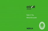 Nokia 3.1 Plus Manual del usuario - Cricket WirelessCuando recibe nuevas notificaciones, como mensajes o llamadas perdidas, aparecen los iconos indicadores en la barra de estado de
