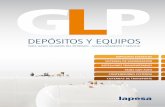 DEPÓSITOS Y EQUIPOSDepósitos estáticos para almacenamiento de GLP en instalación aérea o enterrada, fabricados de serie según Directiva Europea 2014/68/UE y marcado CE y bajo