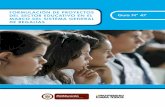 FORMULACIÓN DE PROYECTOS DEL SECTOR EDUCATIVO EN EL … · 2013-09-17 · Proyectos orientados en los Programas de Alimentación Escolar y Transporte Escolar 3.2. Proyectos relacionados