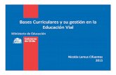 Bases Curriculares y su gestión en la Educación Vial · Educación Vial Nicolás Lemus Cifuentes 2015. Nuevos conceptos referenciales. Propuesta anterior Propuesta actual Marco/Ajuste