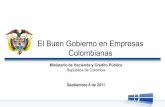 El Buen Gobierno en Empresas Colombianas · • De 7 renglones 5 son independientes. • Quórums calificados (6 para deliberar, 5 para decidir). • Tres Comités de Junta que analizan