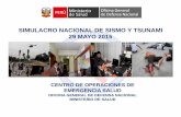 SIMULACRO NACIONAL DE SISMO Y TSUNAMI 29 MAYO 2015 ESSALUD Sanidad de las FFAA y PNP Cl£­nicas Privadas