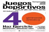 40 JUEGOS DEPORTIVOS MUNICIPALES 1 NORMATIVA DE colch£³n, en casos excepcionales, y siempre sin tocar