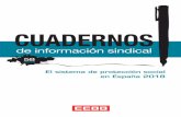 2019 - CCOO · El sistema de protección social en España 2018 Presentación La publicación de esta nueva edición del Informe sobre el sistema de protección social en España