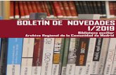 BOLETÍN DE NOVEDADES 1/2019 Biblioteca auxiliar. Archivo ... DE NOVEDADES.1.2019.pdf7 BOLETÍN DE NOVEDADES 1/2019 Biblioteca auxiliar. Archivo Regional de la Comunidad de Madrid.