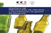 POLÍTICA DE PREVENCIÓN DE DELITOS y procedimiento de ... · Política de Prevención de delitos y Procedimiento de Gestión de denuncias de cristalerías de chile s.a. 8 Forman