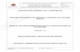 CONTRALORÍA GENERAL DE LA REPÚBLICA SISTEMA INTEGRADO DE GESTION Y CONTROL DE … · 2013-09-26 · macroproceso: gestion de recursos version: 1.0 proceso: administrar recursos