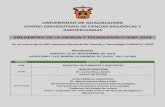 ENCUENTRO DE LA CIENCIA Y TECNOLOGÍA …...UNIVERSIDAD DE GUADALAJARA CENTRO UNIVERSITARIO DE CIENCIAS BIOLÓGICAS Y AGROPECUARIAS ENCUENTRO DE LA CIENCIA Y TECNOLOGÍA CUCBA 2018