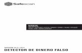 MANUAL - Safescan.comESPAÑOL Junto con su detector Safescan 155-S / 165-S se incluyen adhesivos que indican la dirección de inserción correcta de las distintas divisas admitidas.