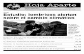 Estudio: lombrices alertan sobre el cambio climático · 2019-11-06 · 2 Jueves 7 de noviembre de 2019 HOJA APARTE Las comunidades de lombrices alertan sobre el cambio climático