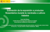 Estimación de la exposición a productos …...Estimación de la exposición a productos fitosanitarios durante la reentrada a cultivos tratados Isaac Abril Muñoz Instituto Nacional