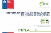 SISTEMA NACIONAL DE DECLARACIÓN DE RESIDUOS (SINADER) · 2016-09-05 · El SINADER, es un sistema de declaración vía portal web, que permitirá a los generadores y destinarios