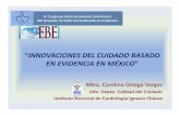 INNOVACIONES DEL CUIDADO BASADO EN EVIDENCIA EN MÉXICOcmas.siu.buap.mx/portal_pprd/work/sites/... · “INNOVACIONES DEL CUIDADO BASADO EN EVIDENCIA EN MÉXICO” Mtra. Carolina