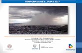 TEMPORADA DE LLUVIAS 2017 - Chihuahua · 2017-08-11 · A la fecha las lluvias han impactado a Juárez, Ojinaga, Saucillo, Cuauhtémoc, Bocoyna, NCG, Casas Grandes, Ignacio Zaragoza,
