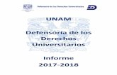 UNAM Defensoría de los Derechos Universitarios Informe ... · 3. Participación en foros sobre la protección de derechos universitarios En el período que se informa, la Defensoría