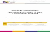 Manual de Procedimientos Coordinación de Sistema de Agua y …transparencia.villahermosa.gob.mx/images/Documentos... · 2018-11-22 · en los sistemas: Pozos profundos, pozos someros,