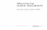 Memòria Sala Beckett · La Porta 2007 tardor 2 i 3 d’octubre de 2007 Perrochinno, de Vanessa Medina deliriosdegrandez@hotmail.com, ... Anna Casas. 23 d’octubre, 30 d’octubre,