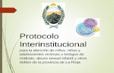Protocolo Interinstitucional para la atención de niños ... · Garantizar la protección integral de los derechos de los NNyA. Principio General: Interés ... La persona que tome