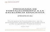 PROGRAMA DE FORTALECIMIENTO A LA EXCELENCIA EDUCATIVAsgc.uaeh.edu.mx/planeacion/images/pifi/PROFEXCE2019/04_Guia_PROFEXCE... · Programa de Fortalecimiento a la Excelencia Educativa.
