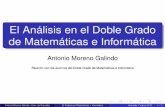 El Análisis en el Doble Grado de Matemáticas e Informáticaorientamat/archive/orientamat2/analisis_moreno_II.pdf · Continuidad de funciones de una variable real. Sucesiones y series