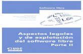 Aspectos legales y de explotación del software libre ...openaccess.uoc.edu/webapps/o2/bitstream/10609/220/2/Aspectos legales y de explotación...Al estudiar las licencias de software,