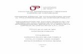 Universidad Tecnológica del Perú - FACULTAD DE ...repositorio.utp.edu.pe/bitstream/UTP/1401/1/Melina...1.3. Formulación del problema de la investigación Implementación del estudio