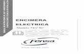 ENCIMERA ELECTRICA - Home • Fensafensa.cl/resources/uploads/productos/documentos/beac2... · 2015-11-27 · encimera electrica modelo: fev 4d la instalaciÓn del producto deberÁ
