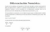 Diferenciación Numérica.sde93703475e1370e.jimcontent.com/download/version... · Diferenciación Numérica. ! • Ejemplo 2: Sea f(x)=ln(x) aproxime la derivada en el intervalo [1,
