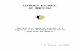 ACADEMIA NACIONAL · Web viewLa Academia Nacional de Medicina de México es considerada en el primero de los artículos de su estatuto, como una corporación científica “consagrada