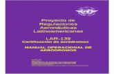 Proyecto de Regulaciones Aeronáuticas Latinoamericanas LAR-139 de Operacion del Aerodromo MOA PEP… · (32) Plano de Obstáculo tipo A (33) Plano de Obstáculo tipo B (34) Estudio