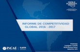 INFORME DE COMPETITIVIDAD GLOBAL 2016 - 2017 · El papel del CLACDS - INCAE. Pilares del Índice de Competitividad Global I. Instituciones II. Infraestructura III. Estabilidad macroeconómica
