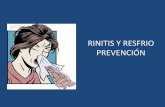 RINITIS Y RESFRIO PREVENCIÓN - vivienda.gob.pe · la vía respiratoria y los senos paranasales es importante tomar las medidas preventivas ... (por efecto de productos utilizados
