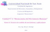 Universidad Nacional de San Juandea.unsj.edu.ar/biomecanica/Tema 3_Biomec Mov_Parte 4_2019.pdf · Elementos de sensado de parámetros temporales y espaciales. La presión plantar