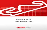 Dosier de Prensa Balance 2018 Calendario 2019 · Más de cien pilotos y ocho carreras para disfrutar del ritmo frenético y de los adelantamientos en distintas categorías. El alto