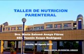 TALLER DE NUTRICION PARENTERAL · TALLER DE NUTRICION PARENTERAL Dra. María Salomé Anaya Flórez EEI. Yazmin Xospa Rodriguez Mérida, 29 Agosto 2015 UMAE HOSPITAL DE PEDIATRIA CMNSXXI
