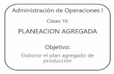 PLANEACION AGREGADA · 2019-10-14 · dividir la demanda de mayo (610 botes) entre 18 (el total de producción posible por trabajador), con lo que se obtuvo 33.9. Esto implica que