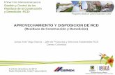 APROVECHAMIENTO Y DISPOSICION DE RCDambientebogota.gov.co/documents/664482/0/Johao-Ariel...Recepción de RCD - CEMEX Bogotá 12,1% 105 MM Ton año • Control de Materiales al ingreso