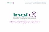 Programa Anual de Evaluación del Desempeño del Instituto ...Personales (INAI) se implementaron por primera vez en el año 2016. El Sistema de Evaluación del Desempeño del Instituto