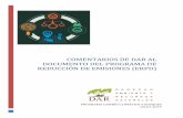 Comentarios de DAR al Documento del Programa de Reducción ... al ERPD_DAR.pdf · Programa de Cambio Climático y Bosques - DAR - Julio 2019 1 Comentarios de DAR al Documento del
