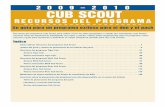 2 0 0 9 – 2 0 1 0 CUB SCOUT - filestore.scouting.org · Academics y Sports Program (Programa académico y deportivo Cub Scout) y el BSA Family Progam (Programa familiar BSA). Planes