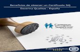 Beneficios de obtener un Certificado DQ Doctrina Qualitas - España · 2019-07-24 · nuestro certificado como garantía de haber contado con un centro de formación que cumple los
