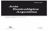 ISSN 0327-9286 Acta Toxicológica ArgentinaCalificada como Publicación Científica Nivel 1 por el Centro Argentino de Información Científica y Tecnológica (CAICYT), en el marco
