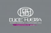 PORTAFOLIO 2018 - Dulce HuertaDISEÑO DE INTERIORES PROYECTO ARQUITECTÓNICO CUANDO LA OBRA ESTÁ TERMINADA 1. Propuesta de mobiliario fijo. 2. Propuesta de Iluminación. 3. Propuesta