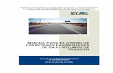 MANUAL PARA EL DISEÑO DE CARRETERAS ...spij.minjus.gob.pe/Graficos/Peru/2008/Abril/09/RM-305...“Manual de Diseño Geométrico de Carreteras (DG-2001)” del MTC. Cuando el estudio