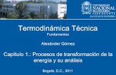 Termodinámica Técnicared.unal.edu.co/cursos/ingenieria/2017279/pdf/und_1/cap1... · 2017-10-27 · Procesos termodinámicos: corresponden a cambios o una serie de cambios de estado