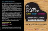 Música y Danza de Albacete, bajo la dirección de Gloria Mu ...I. Adagio—Allegro—Andantino—Più Allegro Ludwig Van BEETHOVEN (1770-1827) Sonata no. 31 op. 110 en LA b mayor