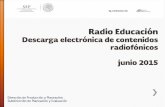 Radio Educación Descarga electrónica de contenidos radiofónicos · 2018-12-07 · 22 Centenario de Octavio Paz 1 -26 57 0.22% ... anterior Total acumulado 2015 % del total acumulado